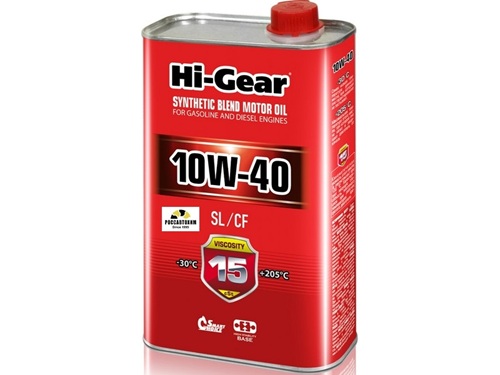 Масло моторное HI-GEAR 10W40 SL/СF (1 л) п/синт.