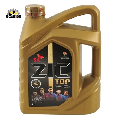 Масло моторное ZIC 0W40 TOP SM/CF синт 4 л