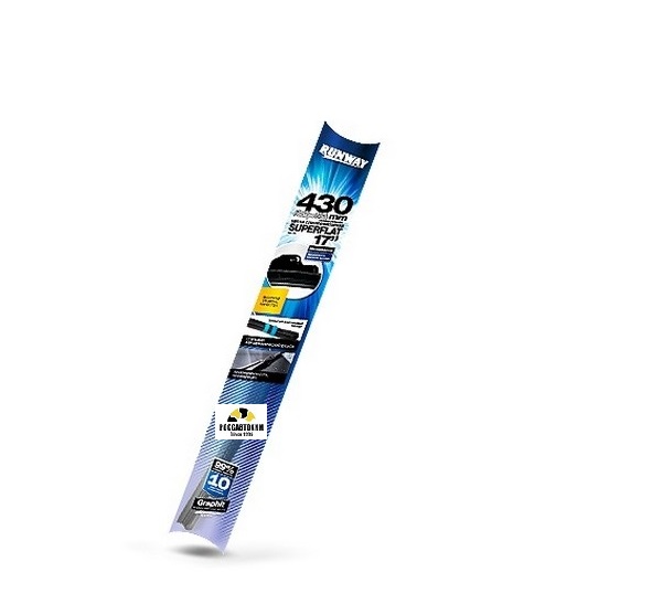 Щетка стеклоочистителя бескаркасная универсальная RW-17U 430мм SUPERFLAT