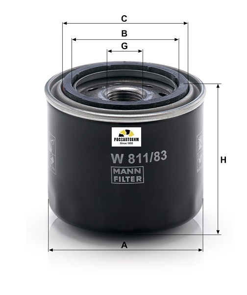 Фильтр очистки масла MANN W 811/83
