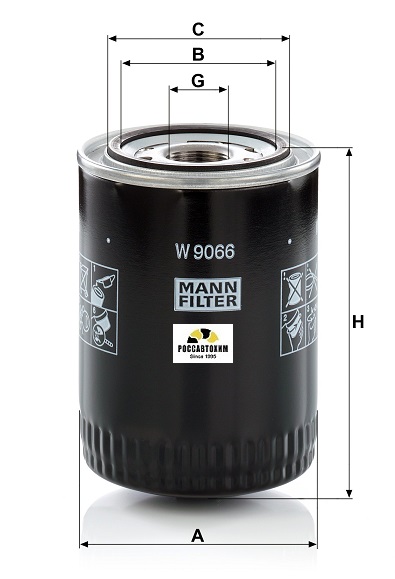 Фильтр масляный MANN W9066