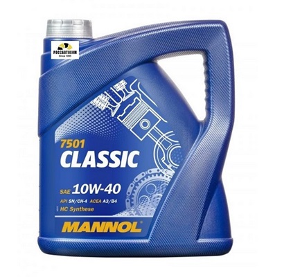 Масло моторное MANNOL 10W40 Classic 5л SN/CF п/с