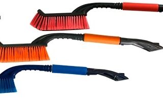 Щетка со скребком, серо-оранжевая AL-120