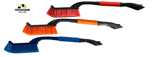 Щетка со скребком, серо-оранжевая AL-120
