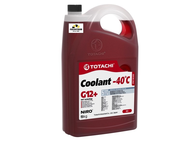 Антифриз TOTACHI NIRO Coolant Red -40 G12+ C 5кг