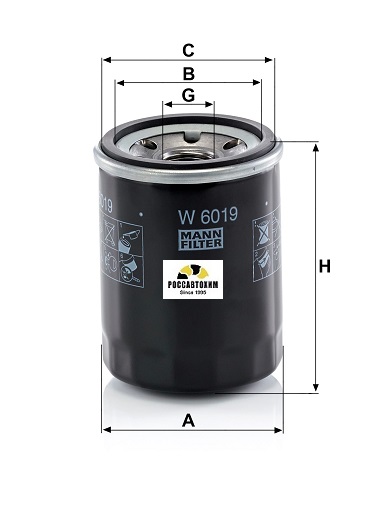 Фильтр масляный MANN W6019