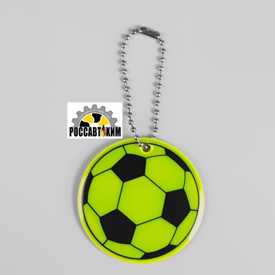 Светоотражающий элемент "Футбольный мяч", 6*6см, цвет МИКС