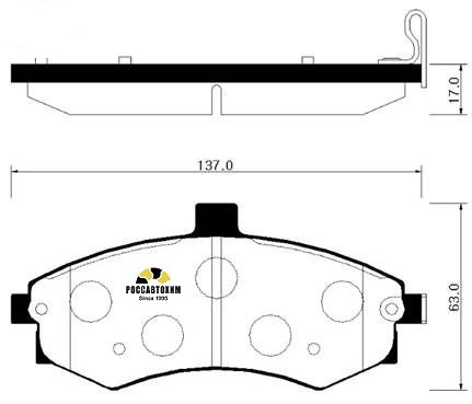 Колодки тормозные дисковые HSB HP0027