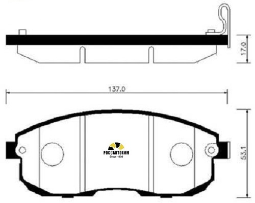 Колодки тормозные дисковые HSB HP3012