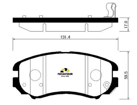 Колодки тормозные дисковые HSB HP0037