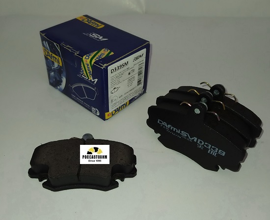 Колодки тормозные передние "Лада Ларгус" (8 клап.) с АБС "Dafmi" D339SM