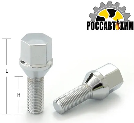 Болт М12*33*1,25 колесный, конус (S=17, Lобщ=58мм, хром) 11592
