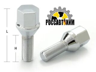 Болт М12*27*1,25 колесный, конус (S=19, Lобщ=54мм, хром) 11600