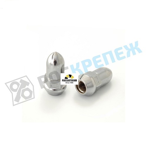 Гайка М12*1,5 колесная декор (S=19, L=46мм, хром) 19689