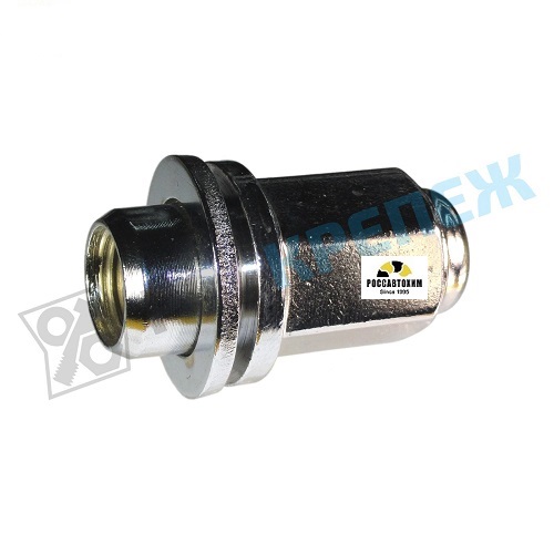 Гайка М12*1,5 колесная закрыт с п/ш (S=21, L=47мм, хром) 19708