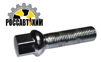 Болт М12*50*1,5 колесный, сфера (S=17, Lобщ=74мм, хром) 11608