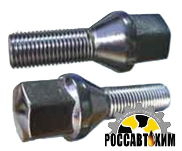 Болт М14*25*1,5 колесный, конус (S=17, Lобщ=52мм, хром) 11609