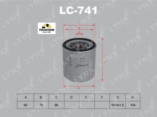 Фильтр масляный LYNXauto LC-741