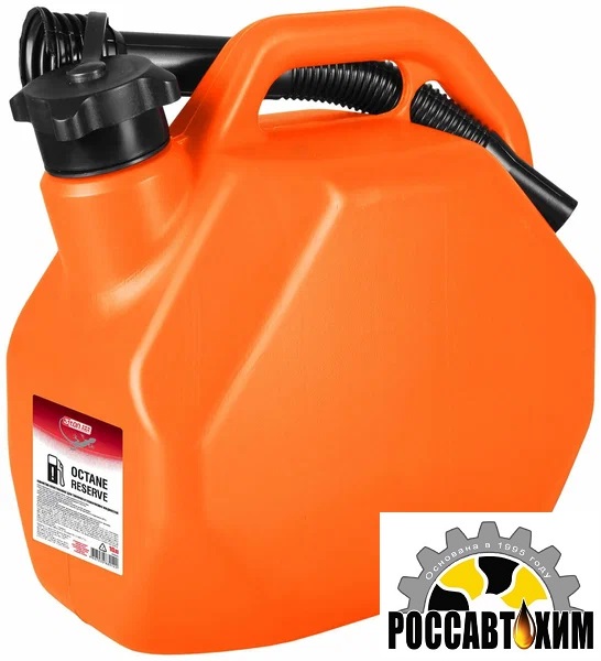 Канистра 3ton OCTANE RESERVE 10л ОРАНЖЕВАЯ для топл. (усил.) с крышкой и лейкой