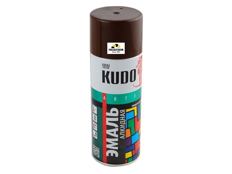 Краска аэрозоль "KUDO" коричневая (520 мл) KU-1012