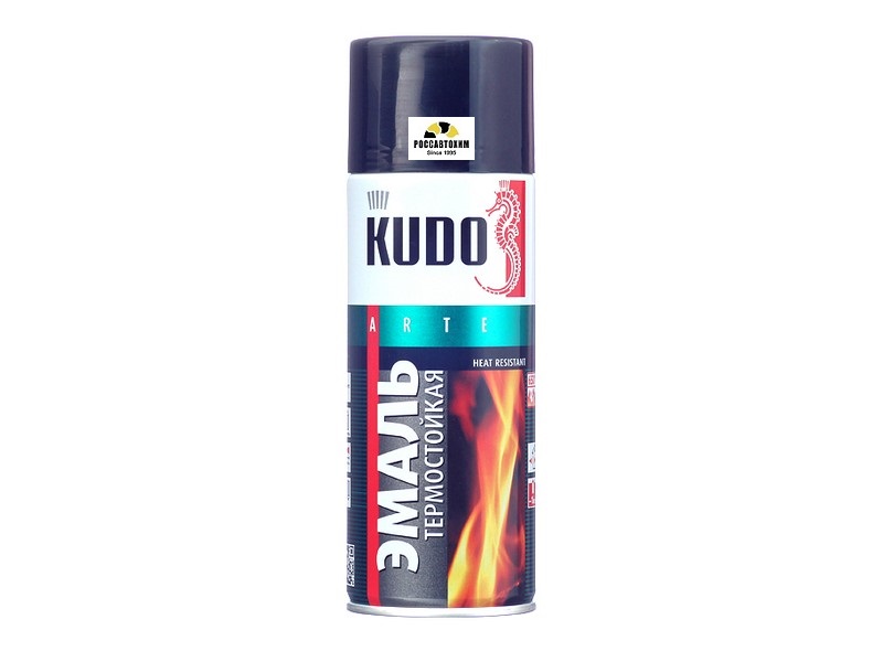 Краска термостойкая "KUDO" черная (520 мл) (аэрозоль) KU-5002