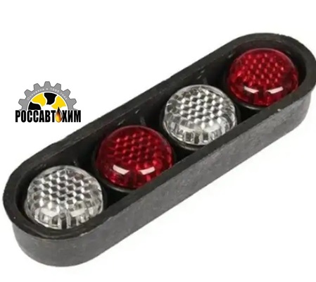 Болты номерн.знака с катафотами (к-т 4шт)(2 бел + 2 касн)