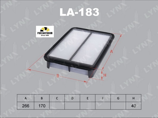 Фильтр воздушный LYNXauto LA-183