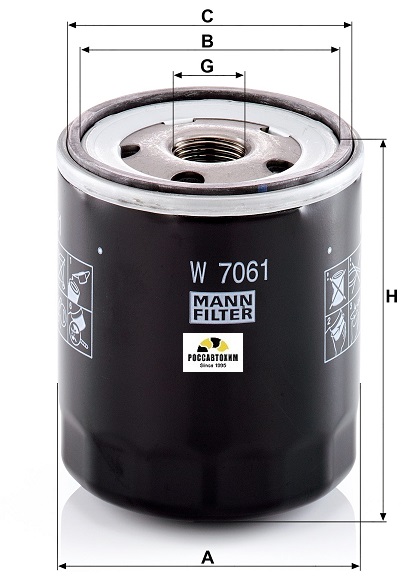 Фильтр масляный MANN W7061