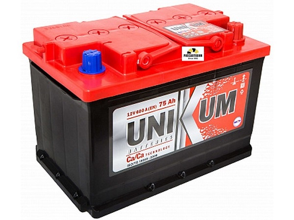 АКБ UNIKUM 75 Ач о/п 6СТ-75.0 VL