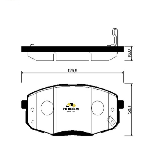 Колодки тормозные дисковые HSB HP0064