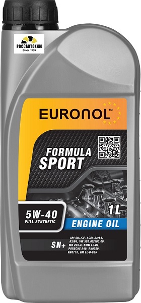 Масло моторное EURONOL SPORT FORMULA 5w-40 SN+ 1L 80193
