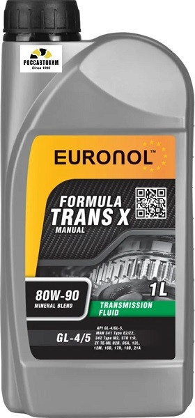 Масло трансмиссионное EURONOL TRANS X 80w-90 GL-4/5 1L