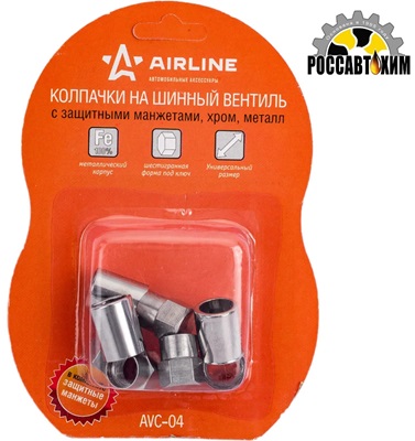 Колпачок камеры (металл) AVC-04 с защит. манж. 4+ 4шт