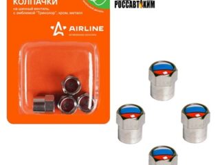 Колпачок камеры (металл) AVC-05 с эмбл., "Триколор" 4 шт.