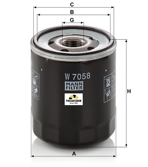 Фильтр масляный MANN W7058