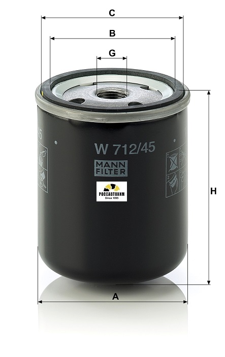 Фильтр масляный MANN W712/45