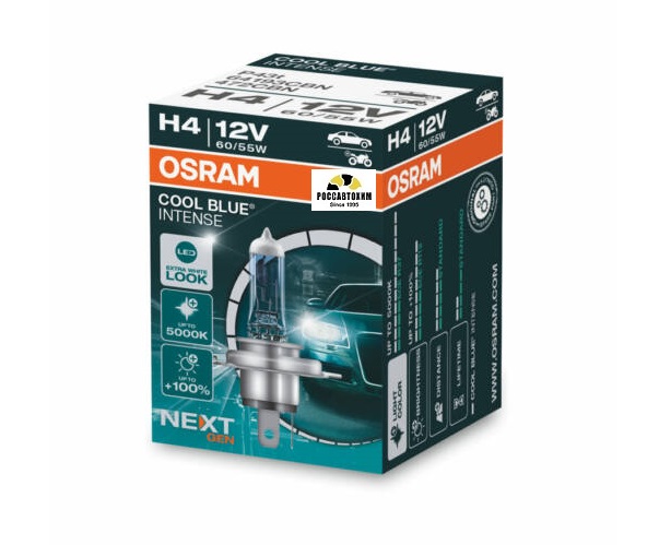 Лампа OSRAM H4 64193CBN 12V 60/55W (P43t-38) Cool Blue Intense Next (1 шт)