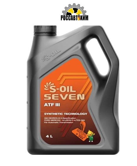Трансмиссионное масло S-OIL 7 ATF III 4L E107990