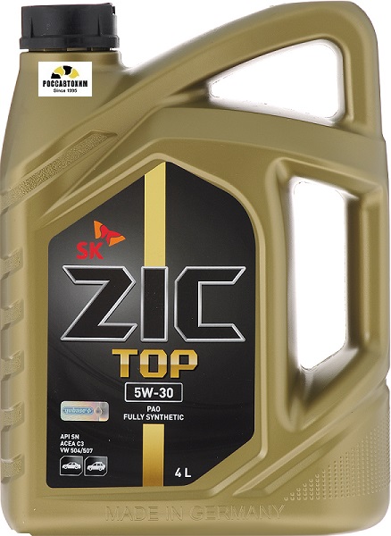 Масло моторное ZIC TOP 5W30 SL/CF 4 л синт.