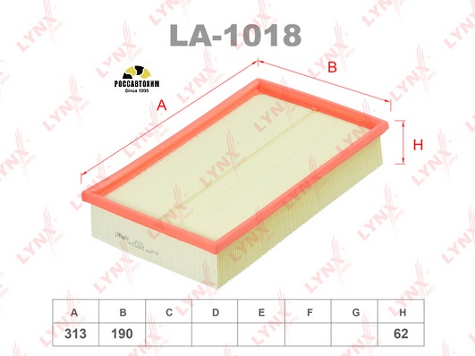 Фильтр воздушный LYNXauto LA-1018