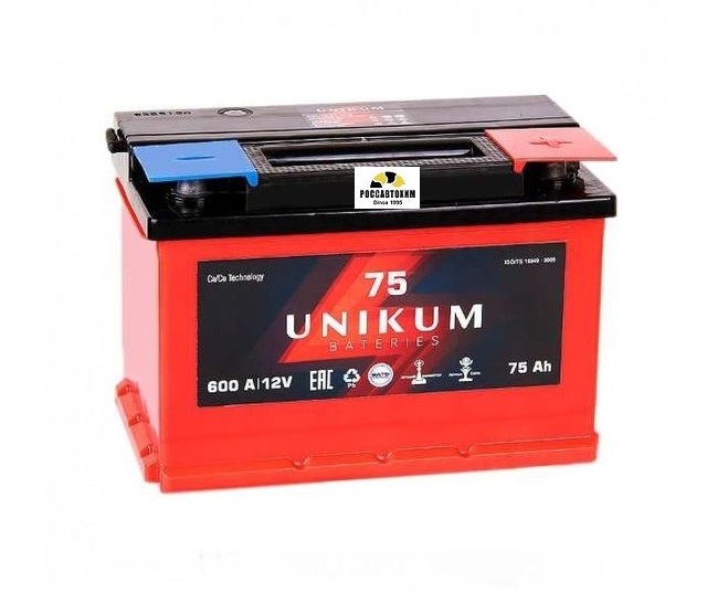 АКБ UNIKUM 75 Ач п/п 6СТ-75.1 VL