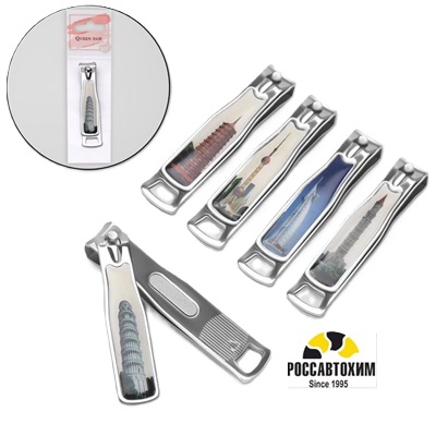 Кусачки-книпсер педикюрные, с пилкой, 7,5 см, рисунок МИКС 1492631