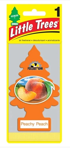 355/14 Ароматизатор-подвеска бумажный 'Ёлочка' Car Freshener Персик