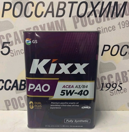 Масло моторное KIXX РAO 5W40 SN, A3/B4 синт. 4л