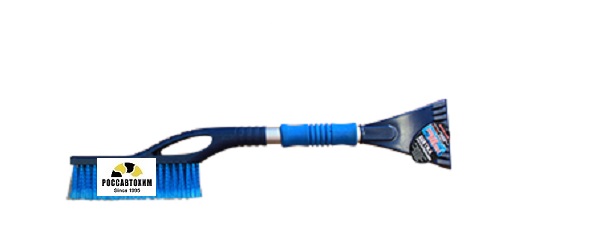 Щетка со скребком, синяя AL-102