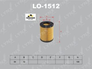 Фильтр масляный (вставка) LYNXauto LO-1512