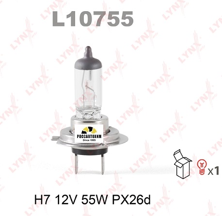 L10755 Лампа H7 12V 55W PX26D LYNXauto