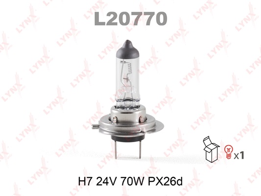 Лампа H7 24V 70W PX26d HCV LYNXauto L20770