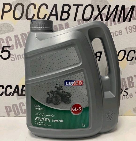Масло трансмиссионное 4х4 QUADRO GL-5 75W90 п/с 4л LUXЕ