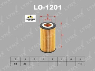 Фильтр масляный (вставка) LYNXauto LO-1201